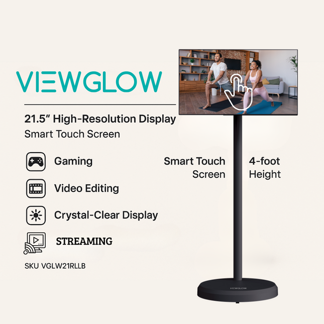 21.5 inch ViewGlow Monitor | High-Resolution Rollable Display | Smart Touch Screen - TechGenius