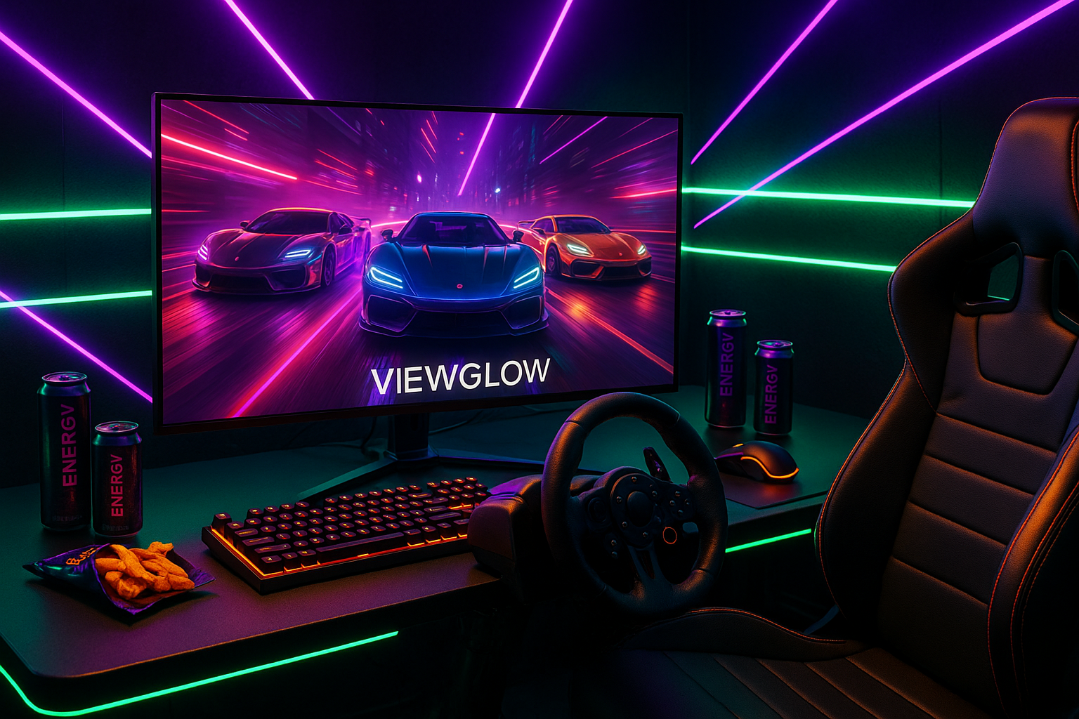 Professional esports racing setup